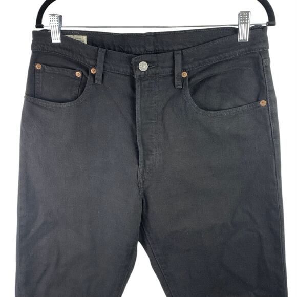 Levi's Women's Black High Waist Straight Leg Pockets Denim Jeans Pants Size 31 - Picture 4 of 6